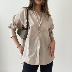 Zara Light Tan Casual Shirt | 💯 cotton